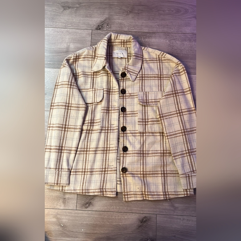 Checked shirt jacket